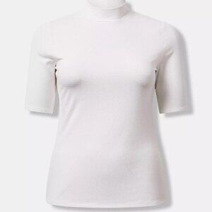 Torrid Super Soft Ribbed Mock Neck Knit Top
